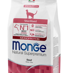 Monge - Natural Superpremium Sterilised Monoprotein con Manzo 1,5 Kg