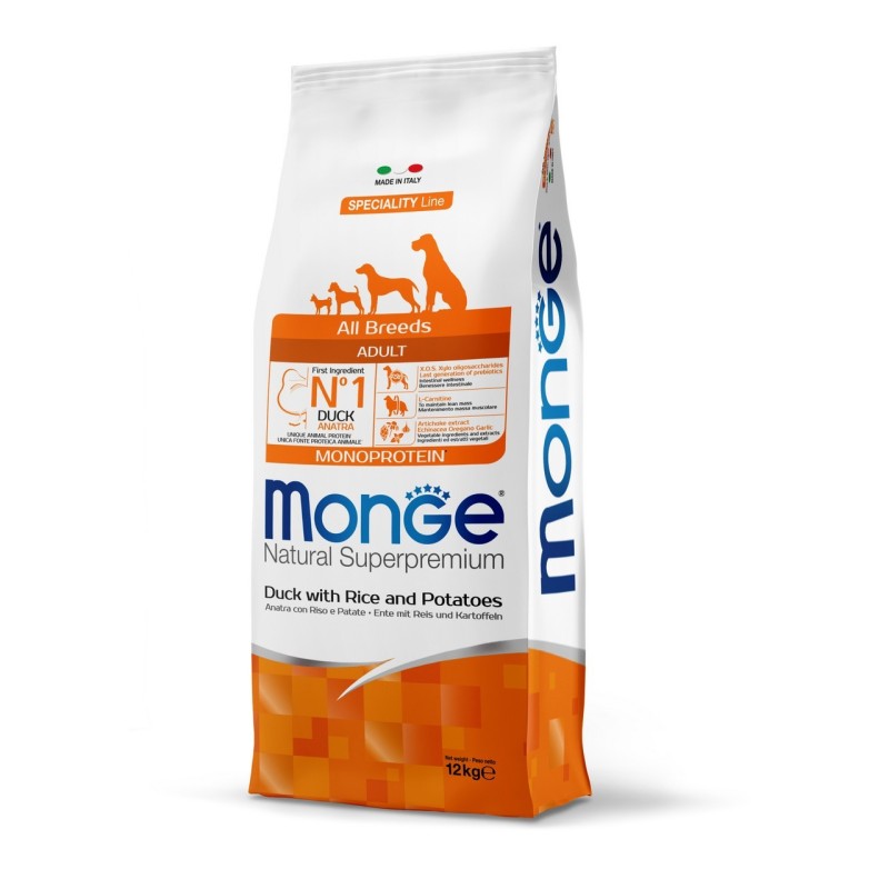 Monge - Natural Superpremium All Breeds Adult Anatra, Riso e Patate
