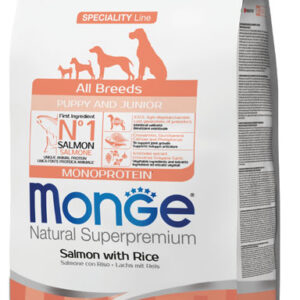 Monge - Natural Superpremium All Breeds Puppy & Junior Salmone e Riso