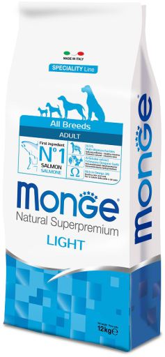 Monge - Natural Superpremium All Breeds Adult Light Salmone e Riso