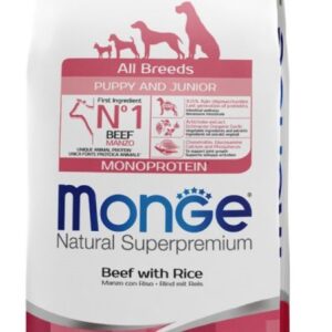 Monge - Natural Superpremium All Breeds Puppy & Junior Monoprotein Manzo e Riso