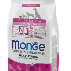 Monge - Natural Superpremium Extra Small Puppy & Junior Ricco di Pollo 800 g