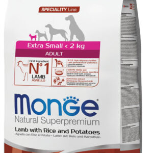 Monge - Natural Superpremium Extra Small Adult Agnello, Riso e Patate