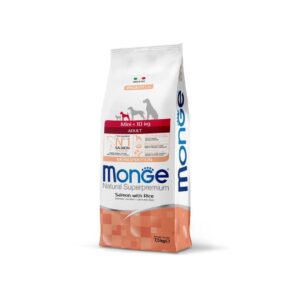 Monge Natural Superpremium Mini Adult Monoprotein Salmone con Riso