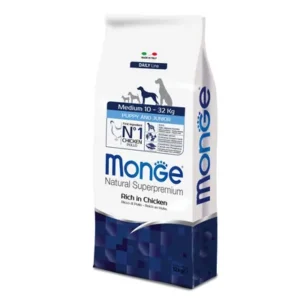Monge - Natural Superpremium Medium Puppy & Junior Ricco di Pollo