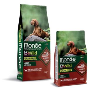 Monge - BWild Grain Free Adult All Breeds con Agnello, Patate e Piselli