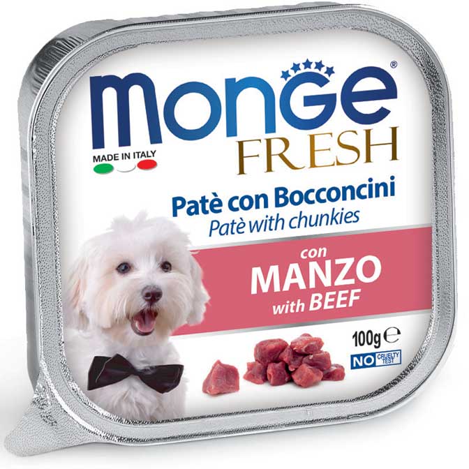 Monge - Fresh Paté e Bocconcini con Manzo 100 g