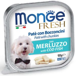 Monge - Fresh Patè e Bocconcini con Merluzzo 100 g