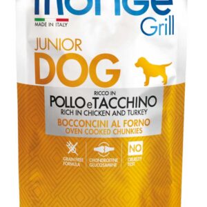 Monge - Grill Puppy & Junior Bocconcini con Pollo e Tacchino 100 g