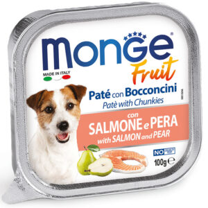 Monge - Fruit Paté e Bocconcini con Salmone e Pera 100 g