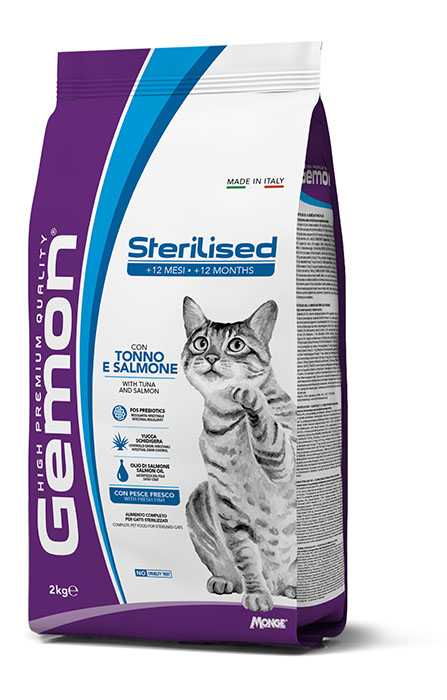 Gemon - Cat Adult Sterilised con Tonno e Salmone