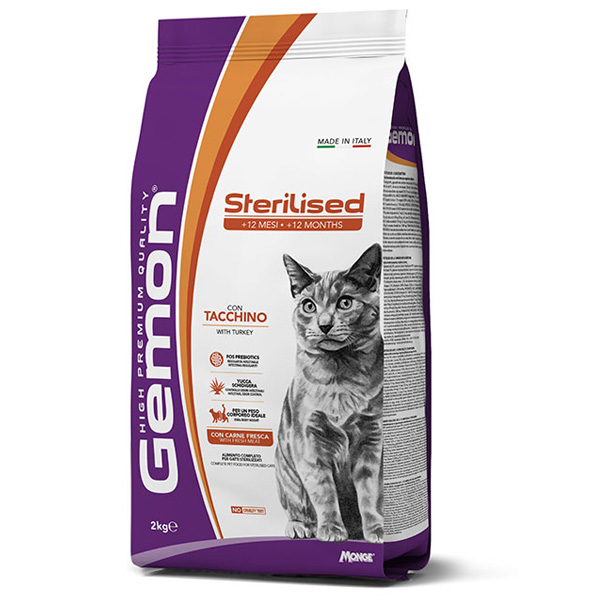 Gemon - Cat Adult Sterilised Tacchino