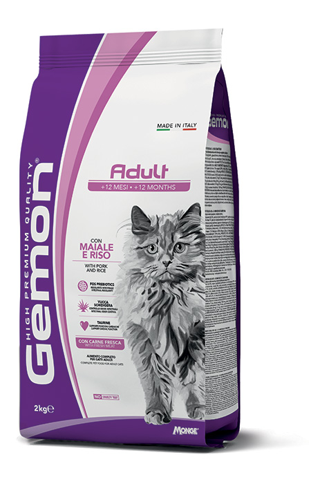 Gemon Cat Adult con Maiale e Riso 2 Kg