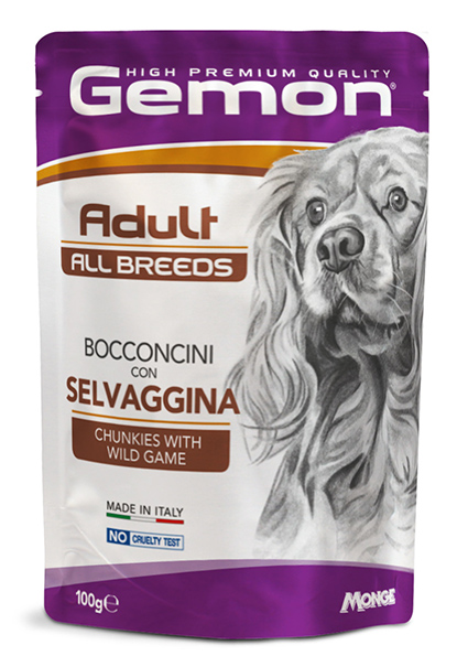 Gemon All Breeds Adult Bocconcini con Selvaggina 100 g