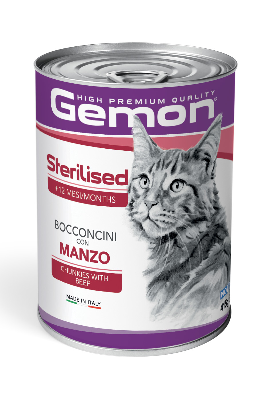 Gemon- Cat Sterilised Bocconcini con Manzo 415 g