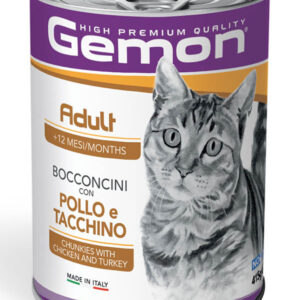 Gemon - Cat Bocconcini con Pollo e Tacchino 415 g