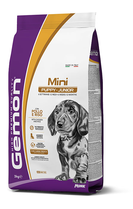 Gemon Mini Puppy and Junior con Pollo e Riso 3 Kg