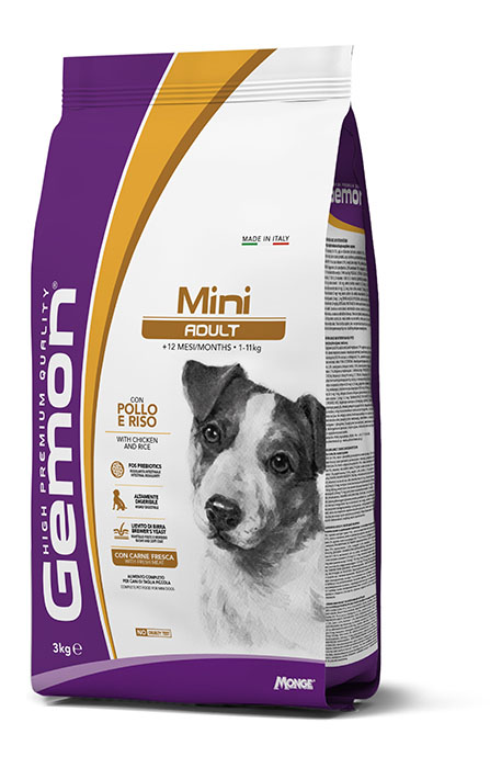 Gemon Mini Adult con Pollo e Riso 3 Kg