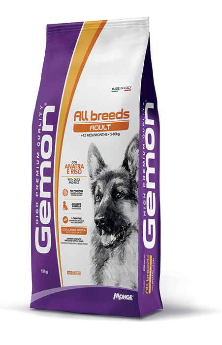 Gemon All Breeds Adult con Anatra e Riso 15 Kg