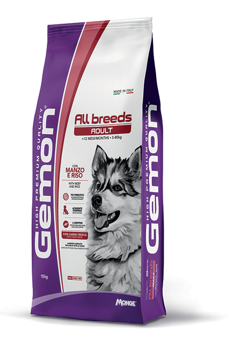 Gemon All Breeds Adult con Manzo e Riso 15 Kg