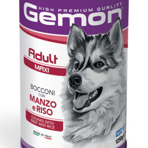 Gemon - Adult Maxi Bocconi con Manzo e Riso 1,25 Kg