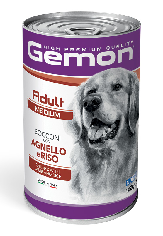 Gemon - Adult Medium Bocconi con Agnello e Riso 1,25 Kg
