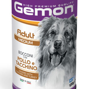 Gemon - Adult Medium Bocconi con Pollo e Tacchino 1,25 Kg