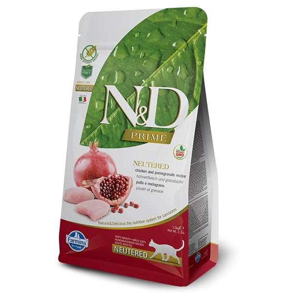 Farmina - Natural & Delicious Prime Neutered con Pollo e Melograno 1,5 Kg