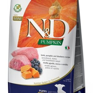 Farmina - Natural & Delicious Pumpkin Grain Free Puppy Mini con Agnello, Zucca e Mirtillo
