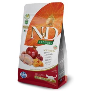Farmina - N&D Grain Free Neutered Adult con Quaglia, Zucca e Melograno