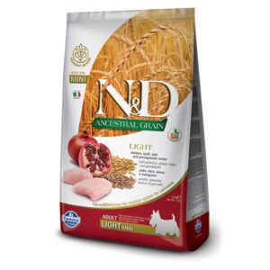 Farmina - Natural & Delicious Ancestral Grain Light Adult Mini con Pollo e Melograno 2,5 Kg