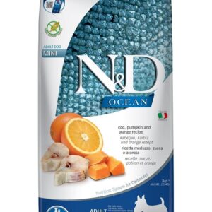 Farmina - Natural & Delicious Ocean Adult Mini con Merluzzo, Zucca e Arancia