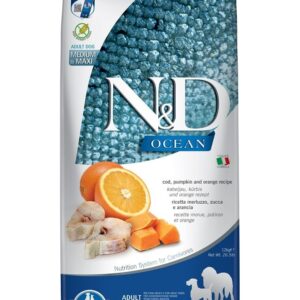 Farmina - Natural & Delicious Ocean Adult Medium & Maxi con Merluzzo, Zucca e Arancia