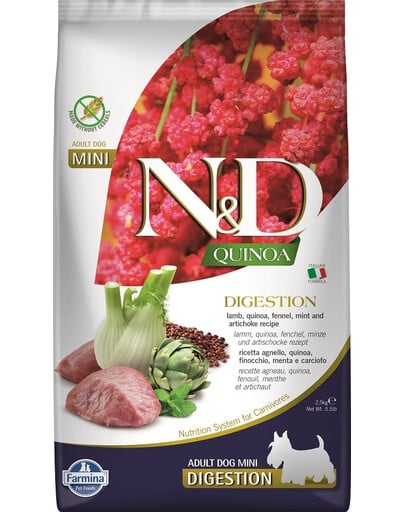 Farmina - Natural & Delicious Mini Quinoa Digestion Agnello Grain Free