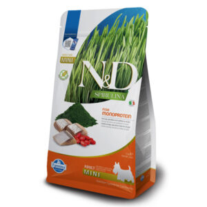Farmina - Natural & Delicious Spirulina Adult Mini con Aringa, Spirulina e Bacche di Goji 2 Kg