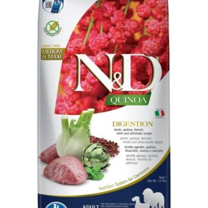 Farmina - Natural & Delicious Medium & Maxi Quinoa Digestion Agnello Grain Free