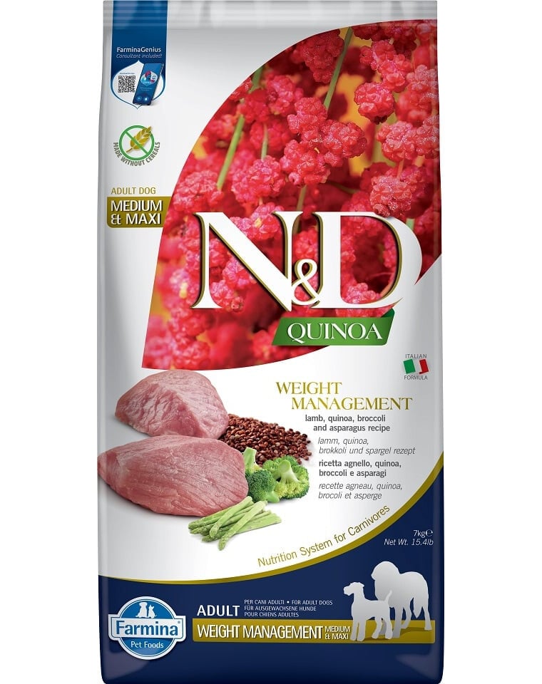 Farmina - Natural & Delicious Medium & Maxi Quinoa Weight Management