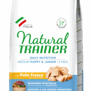 Trainer - Natural Puppy & Junior Medium con Pollo Fresco e Riso