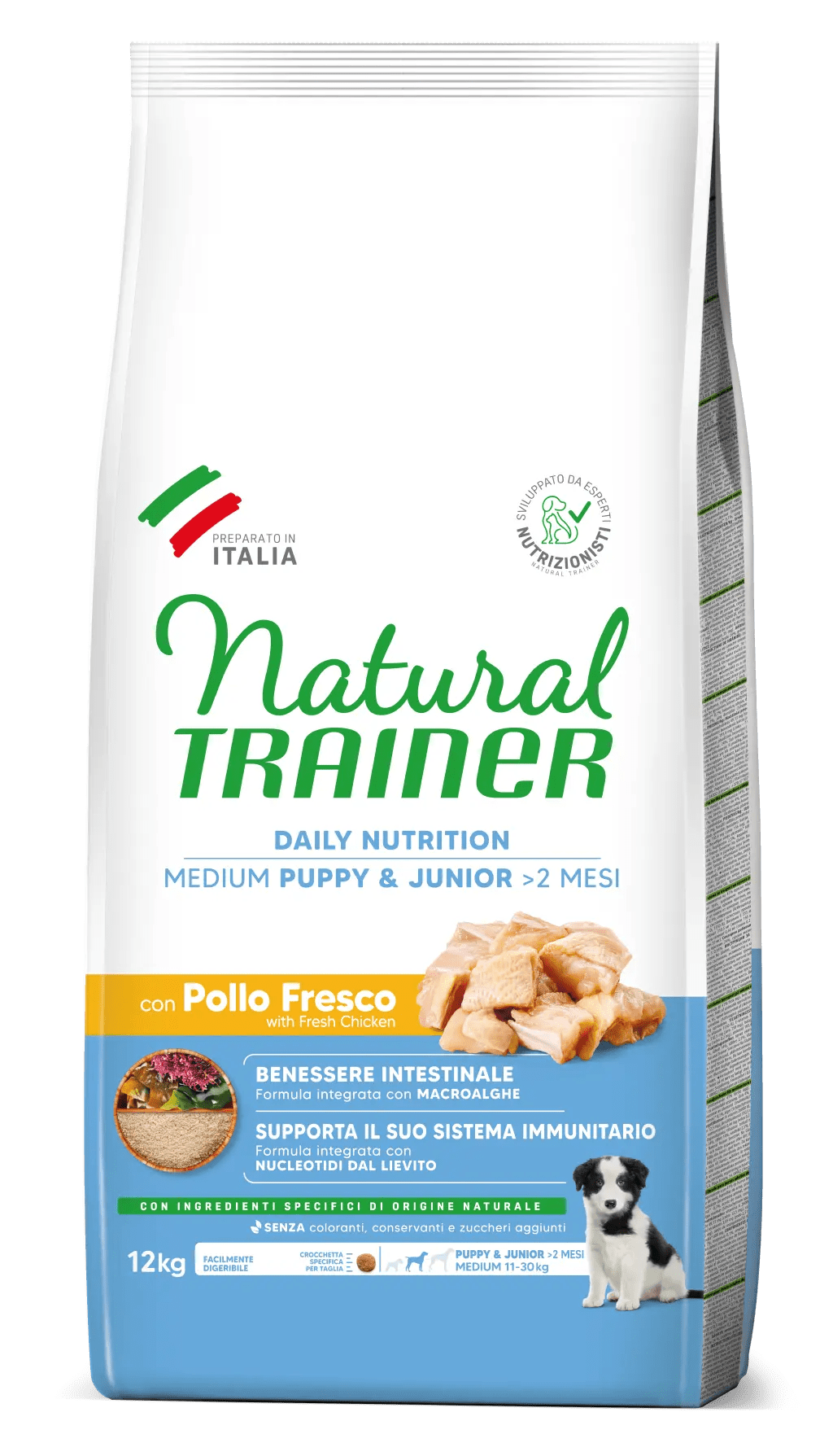 Trainer - Natural Puppy & Junior Medium con Pollo Fresco e Riso