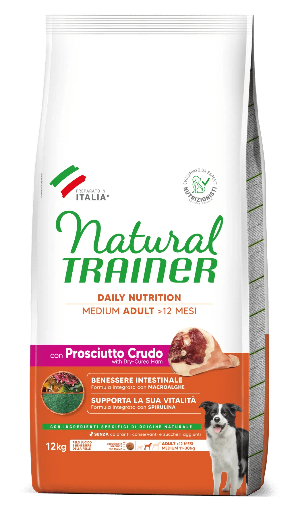 Trainer - Natural Adult Medium con Prosciutto Crudo e Riso