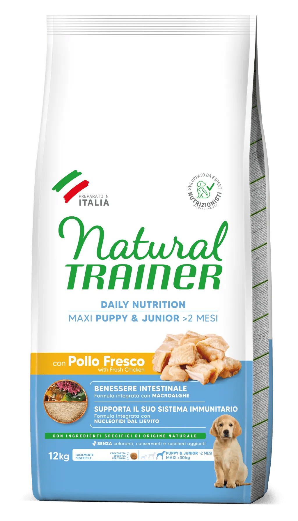 Trainer - Natural Puppy Maxi con Pollo Fresco e Riso 12 Kg