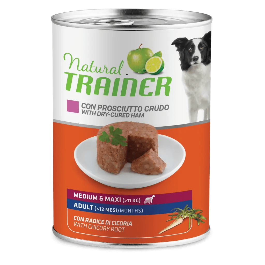 Trainer - Natural Adult Medium & Maxi con Prosciutto Crudo 400 g