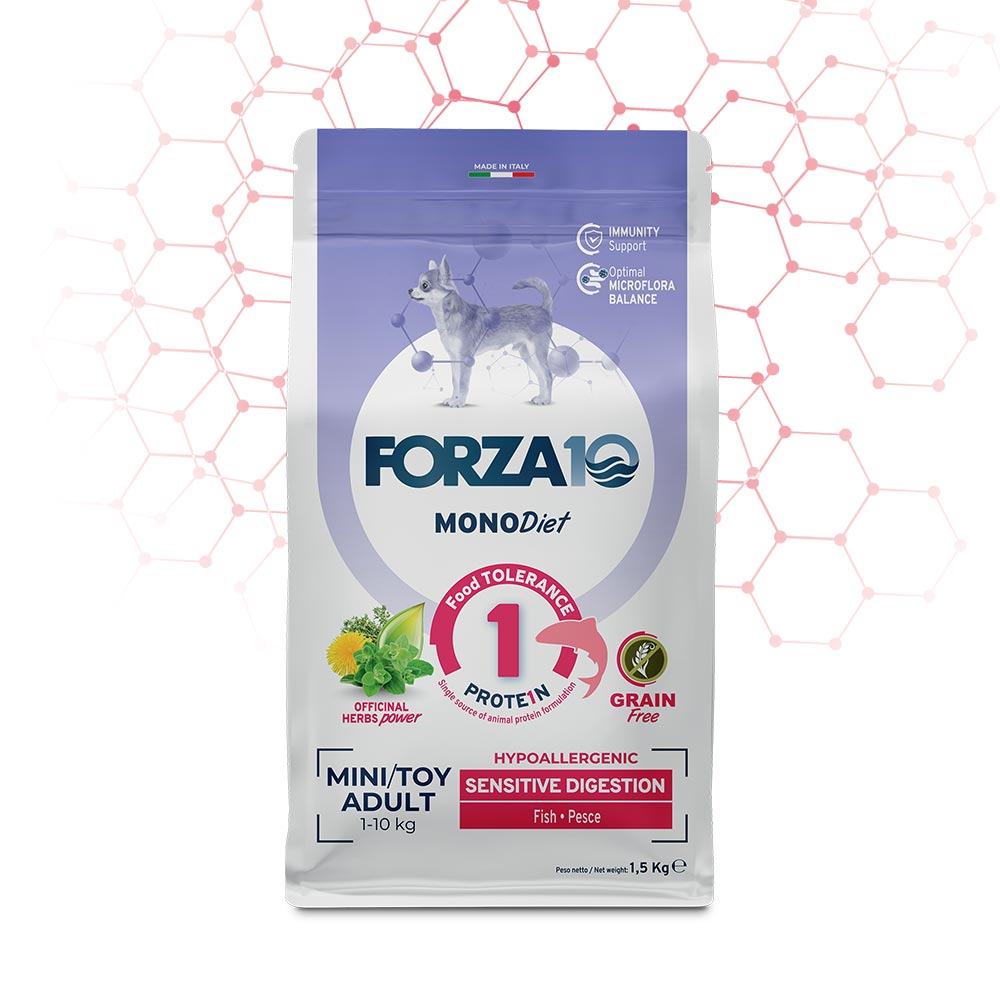Forza10 - Dog Mini Toy Adult Mono Diet Monoprotein Sensitive Digestion Pesce 1,5 Kg
