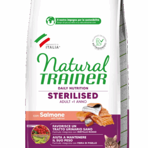 Trainer - Natural Adult Sterilised con Salmone e Fibra di Pisello