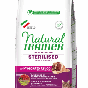 Trainer - Natural Adult Sterilised con Prosciutto Crudo e Fibra di Pisello