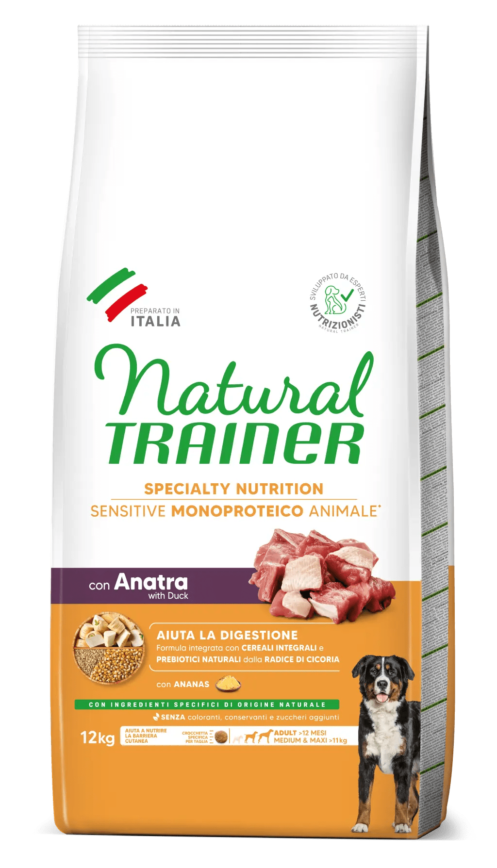 Trainer - Natural Sensitive No Gluten Medium & Maxi Adult con Anatra