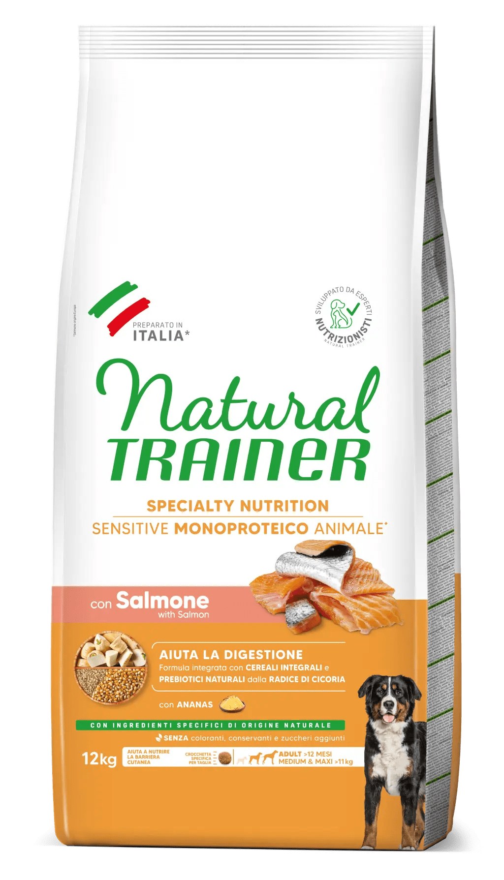 Trainer - Natural Sensitive No Gluten Medium & Maxi Adult con Salmone