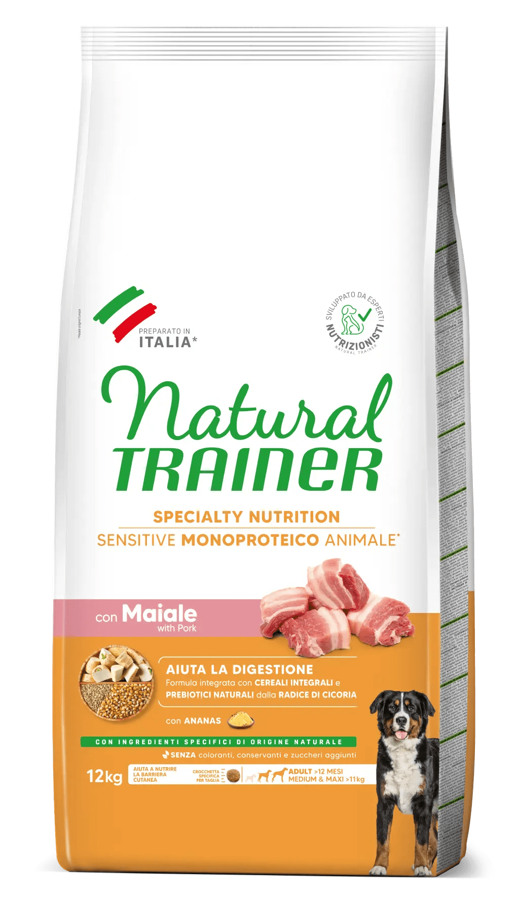 Trainer - Natural Sensitive No Gluten Medium & Maxi Adult con Maiale