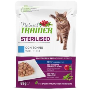 Trainer - Natural Sterilised Adult con Tonno e Fibra di Pisello 85 g