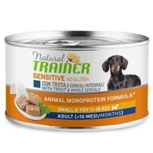 Trainer - Natural Sensitive No Gluten Small & Toy Adult con Trota e Cereali Integrali 150 g